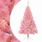 Preview: Künstlicher vorbeleuchteter Weihnachtsbaum Rosa 180 cm PVC
