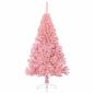 Preview: Künstlicher vorbeleuchteter Weihnachtsbaum Rosa 180 cm PVC