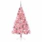 Preview: Künstlicher vorbeleuchteter Weihnachtsbaum Rosa 180 cm PVC