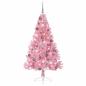 Preview: Künstlicher vorbeleuchteter Weihnachtsbaum Rosa 180 cm PVC