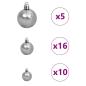 Preview: Künstlicher vorbeleuchteter Weihnachtsbaum Rosa 180 cm PVC