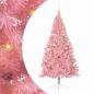 Preview: Künstlicher vorbeleuchteter Weihnachtsbaum Rosa 180 cm PVC