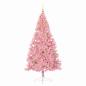 Preview: Künstlicher vorbeleuchteter Weihnachtsbaum Rosa 180 cm PVC