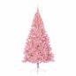 Preview: Künstlicher vorbeleuchteter Weihnachtsbaum Rosa 180 cm PVC