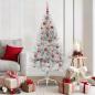 Preview: ARDEBO.de - Künstlicher vorbeleuchteter Weihnachtsbaum Silber 150 cm PET