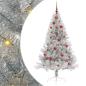 Preview: Künstlicher vorbeleuchteter Weihnachtsbaum Silber 150 cm PET
