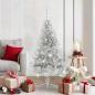 Preview: ARDEBO.de - Künstlicher vorbeleuchteter Weihnachtsbaum Silber 150 cm PET