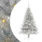 Preview: Künstlicher vorbeleuchteter Weihnachtsbaum Silber 150 cm PET