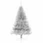Preview: Künstlicher vorbeleuchteter Weihnachtsbaum Silber 150 cm PET