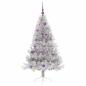 Preview: Künstlicher vorbeleuchteter Weihnachtsbaum Silber 150 cm PET