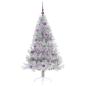 Preview: Künstlicher vorbeleuchteter Weihnachtsbaum Silber 150 cm PET