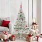 Preview: ARDEBO.de - Künstlicher vorbeleuchteter Weihnachtsbaum Silber 150 cm PET