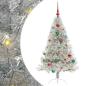 Preview: Künstlicher vorbeleuchteter Weihnachtsbaum Silber 150 cm PET