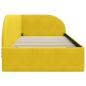Preview: Eckbettgestell mit Kopfteil Gelb 90 x 190 cm Samt