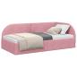 Preview: Eckbettgestell mit Kopfteil Rosa 100 x 200 cm Samt