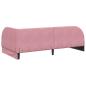 Preview: Eckbettgestell mit Kopfteil Rosa 100 x 200 cm Samt