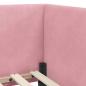 Preview: Eckbettgestell mit Kopfteil Rosa 100 x 200 cm Samt