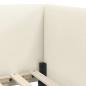 Preview: Eckbettgestell mit Kopfteil Creme 100 x 200 cm Samt