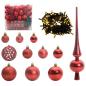 Preview: Künstlicher vorbeleuchteter Weihnachtsbaum Schwarz 210 cm PVC