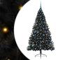 Preview: Künstlicher vorbeleuchteter Weihnachtsbaum Schwarz 210 cm PVC