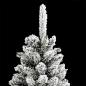 Preview: Künstlicher Weihnachtsbaum mit 300 LEDs mit Ständer Weiß 180 cm