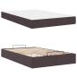 Preview: Bettgestell mit Matratze Dunkelbraun 120 x 190 cm Stoff