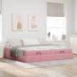 Preview: ARDEBO.de - Bettgestell Rosa 200 x 200 cm Samt
