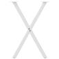 Preview: Esstischbeine X-Form 2 Stk. Weiß 57x(72-73) cm Stahl