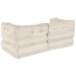 Preview: Modulares Sofa 2 pcs Creme 70 x 70 x 56 cm Stoff