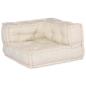 Preview: Modulares Sofa 3 pcs Creme 70 x 70 x 56 cm Stoff