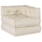 Preview: Modulares Sofa 3 pcs Creme 70 x 70 x 56 cm Stoff