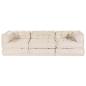 Preview: Modulares Sofa 3 pcs Creme 70 x 70 x 56 cm Stoff