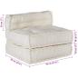 Preview: Modulares Sofa 3 pcs Creme 70 x 70 x 56 cm Stoff