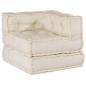 Preview: Modulares Sofa 3 pcs Creme 70 x 70 x 56 cm Stoff