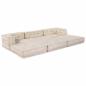 Preview: Modulares Sofa 3 pcs Creme 70 x 70 x 56 cm Stoff