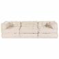 Preview: Modulares Sofa 3 pcs Creme 70 x 70 x 56 cm Stoff
