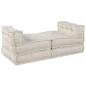 Preview: Modulares Sofa 4 pcs Creme 70 x 70 x 56 cm Stoff