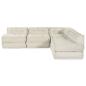 Preview: Modulares Sofa 4 pcs Creme 70 x 70 x 56 cm Stoff