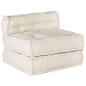 Preview: Modulare Sofagarnitur Stoff Creme 210 x 140 x 56 cm
