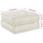 Preview: Modulares Sofa 2 pcs Creme 70 x 70 x 36 cm Stoff