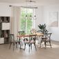 Preview: Esstisch Hellbraun 200x100x74 cm Massivholz Eiche Oval