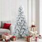 Preview: ARDEBO.de - Künstlicher Scharnier-Weihnachtsbaum schneebedeckt Weiß 180 cm