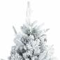 Preview: Künstlicher Scharnier-Weihnachtsbaum schneebedeckt Weiß 180 cm