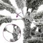 Preview: Künstlicher Scharnier-Weihnachtsbaum schneebedeckt Weiß 180 cm