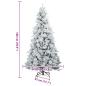 Preview: Künstlicher Scharnier-Weihnachtsbaum schneebedeckt Weiß 180 cm