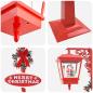 Preview: Weihnachtsstraßenlampe mit 2 Laternen Rot 80 x 40,5 x 188 cm