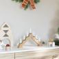 Preview: Weihnachtskerzenbrücke mit 7 LEDs Braun 39,5 x 5 x 29 cm