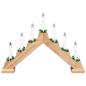 Preview: Weihnachtskerzenbrücke mit 7 LEDs Braun 39,5 x 5 x 29 cm