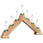Preview: Weihnachtskerzenbrücke mit 7 LEDs Braun 39,5 x 5 x 29 cm