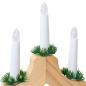 Preview: Weihnachtskerzenbrücke mit 7 LEDs Braun 39,5 x 5 x 29 cm